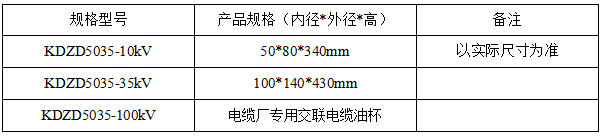 交聯電纜油杯終端